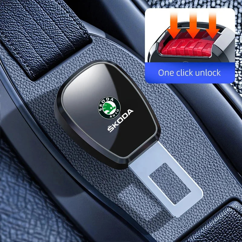 Car Seat Belt Buckle Plug Auto Safety Strap Extension Accessories interior For Skoda Octavia Superb Rapid Kodiaq Karoq Fabia VRS