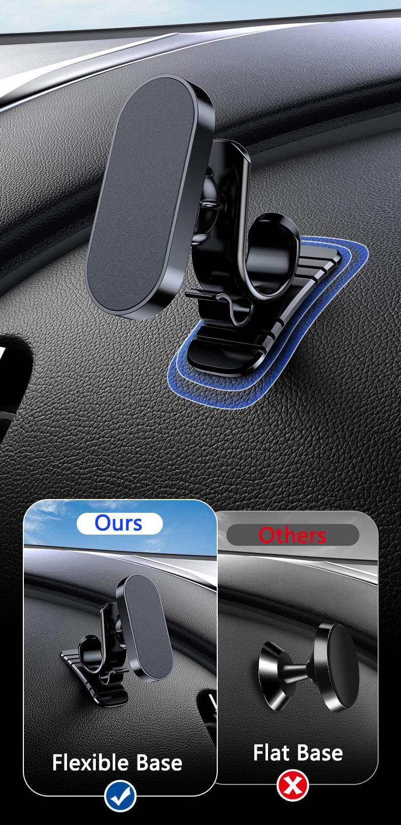 Car Magnetic Phone Holder Magnet Car Cell Phone Holder Stand Universal Car Mobile Phone Mount for iPhone 13 Xiaomi Redmi Huawei