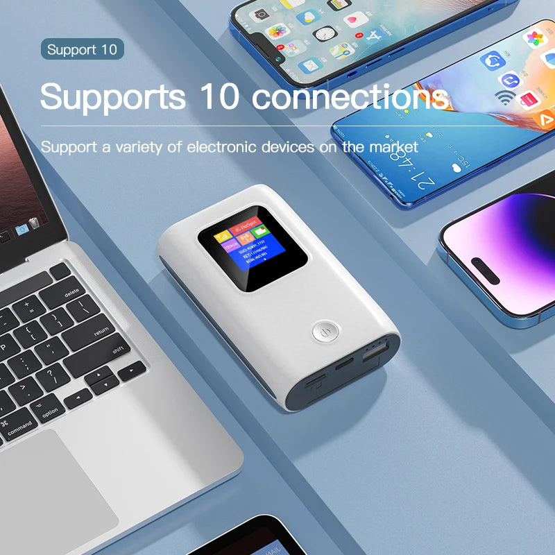KuWFi CAT4 4G Mobile Router 2.4G Wireless WiFi Hotspot Portable Travel Mini LTE Router SIM Card Slot Built-in 6000mAh Battery