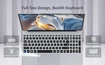 2026 Laptop Windows 11 Intel Core i9 10980HK 15.6 inch Gaming Laptops Portable Computer Backlit keyboard 16GB RAM 1TB SSD Pc