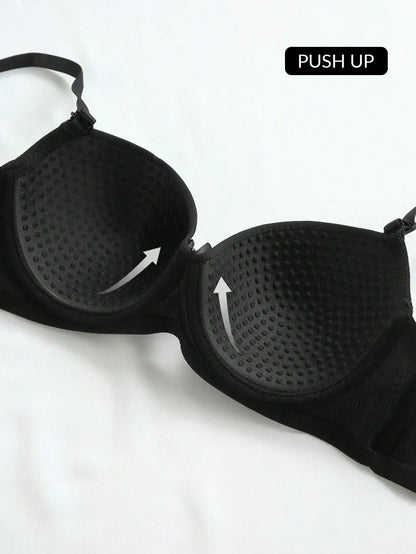 High Quality Sexy Lingerie Set For Women's Lace Up Steel Ring Push Ups 2-piece Set For Daily Underwear Set A2127