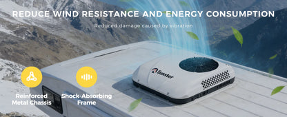 Sunster 12V/24V Fast Cooling Roof Air Conditioner Energy Conservation Rooftop Parking Air Conditioner For RV Truck Camper Van Caravans Motor Portable Air Conditioner