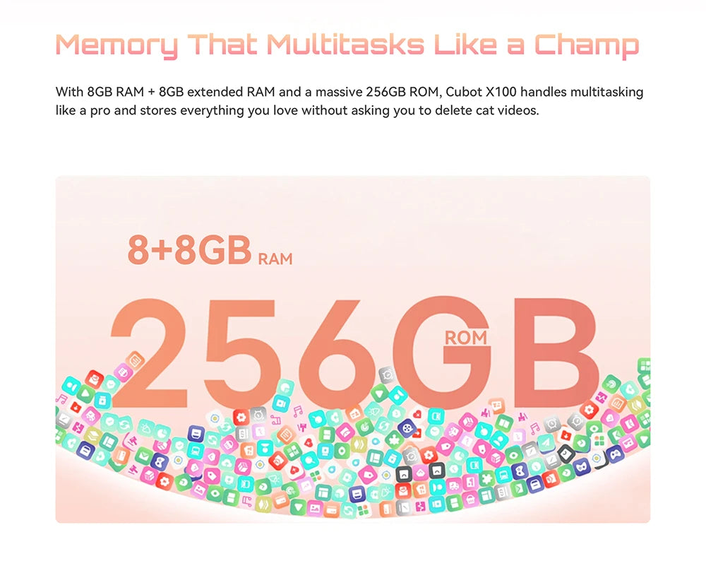 [Shipping From Poland] Cubot X100 Android 15 5100mAh 33W NFC 5G Smartphone 6.88" 16GB(8+8) RAM 256GB ROM 64MP Mobile Phone