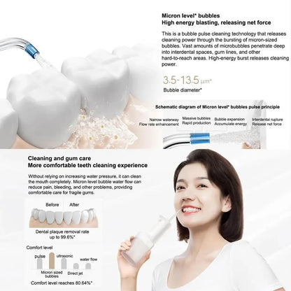 New MIJIA Portable Oral Irrigator 2 Dental Teeth Whitening Flosser bucal tooth Cleaner vibration waterpulse Water Thread