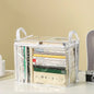 Foldable book box student dormitory classroom book organizer transparent waterproof household book organizing storage box