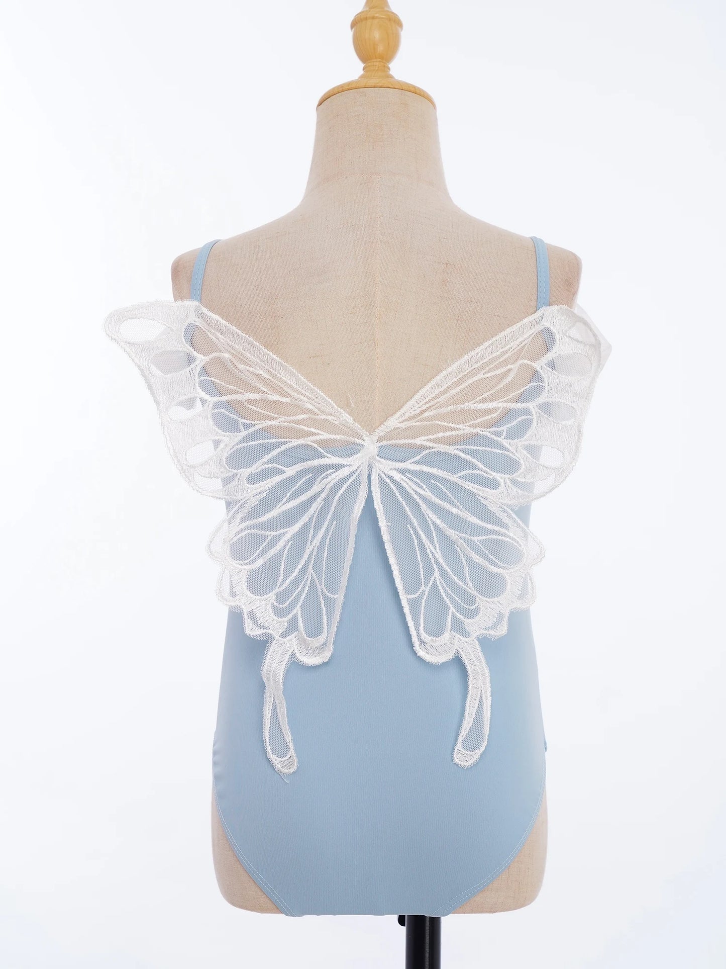 New Girls Ballet Leotards Kids Child Sleeveless Fairy Butterfly Wing Hollow Stitching Gymnastics Leotard Professional Stage Wear