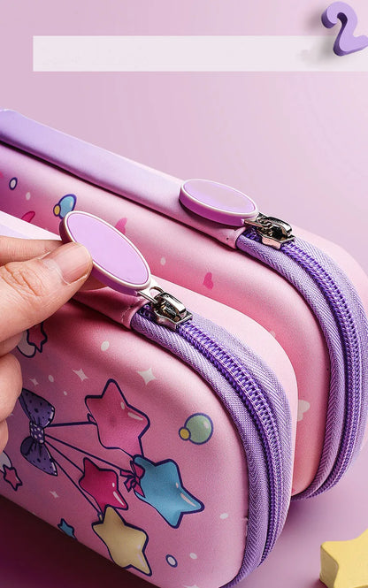 3D EVA Unicorn Cute Pencil Case Cartoon Stationery Box Girls Color Pencil Box Student Pen Case School Supplies Gifts Ipad Case