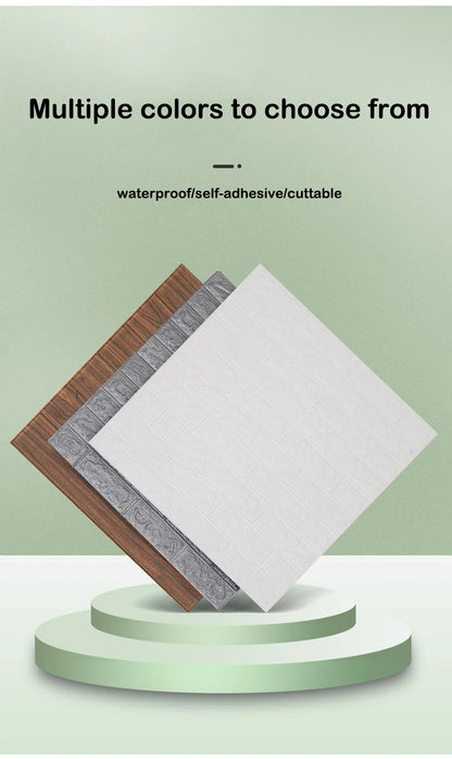 Black Brick Pattern Wallpaper Thick Waterproof and Moisture-Proof Living Room Bedroom Decorative Sticker Self-Adhesive