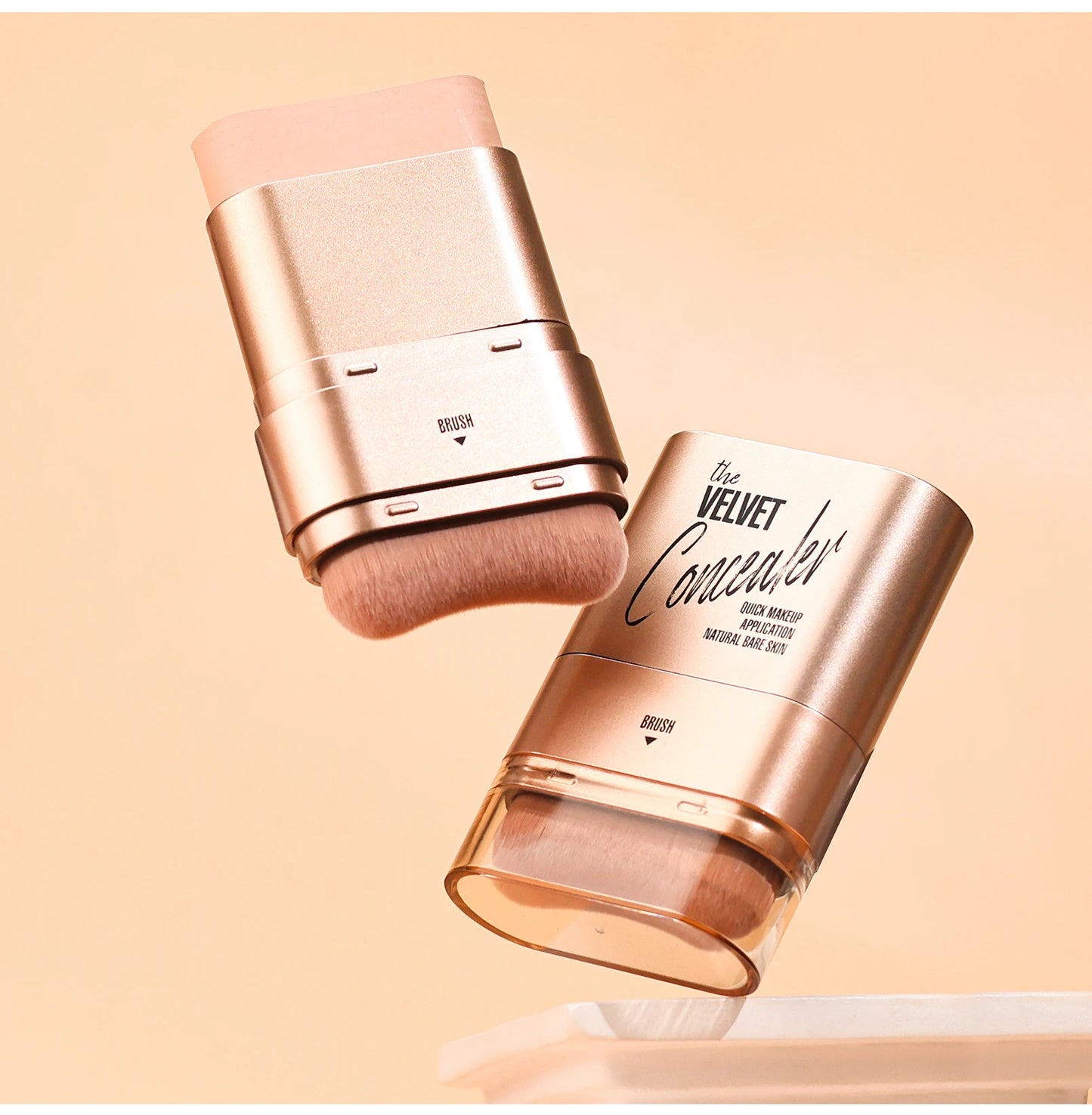 2-in-1 Concealer and Foundation Stick, Covers Dark Circles, Waterproof and Sweat-Resistant, Creates Flawless-Looking Makeup