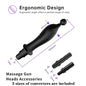 1pc Black Silicone Massage Head, Fascia Gun Massage Head, With Multiple Uses, Including Three Interfaces, Used For Fascia Gun