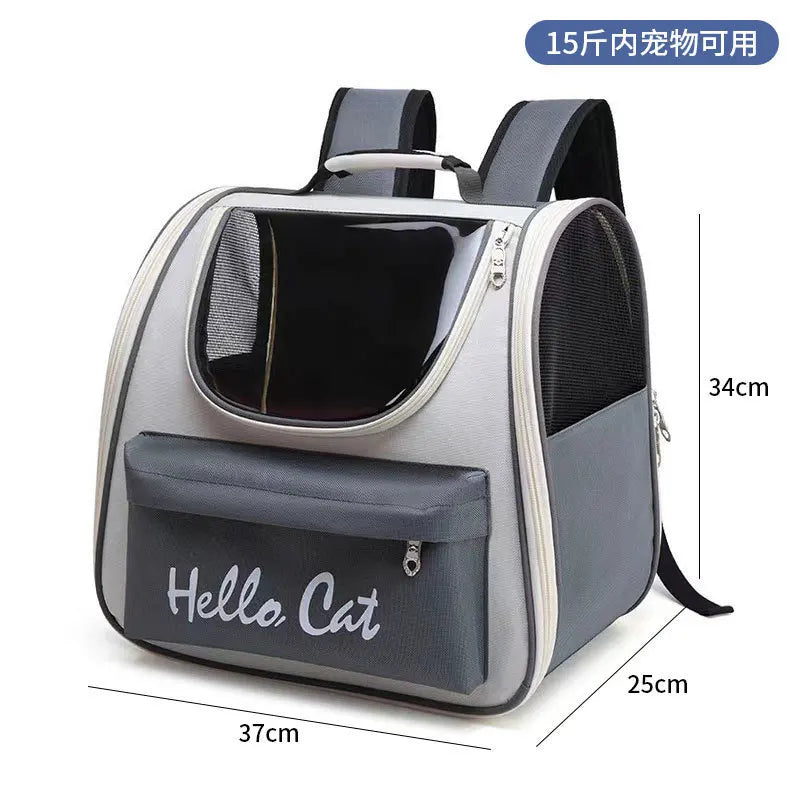 Backpack for Cats and Dogs, Portable Pet Bag for Outdoor Use, Large Capacity Space Cabin, Carrying Cat and Dog Box, Outdoor Bag