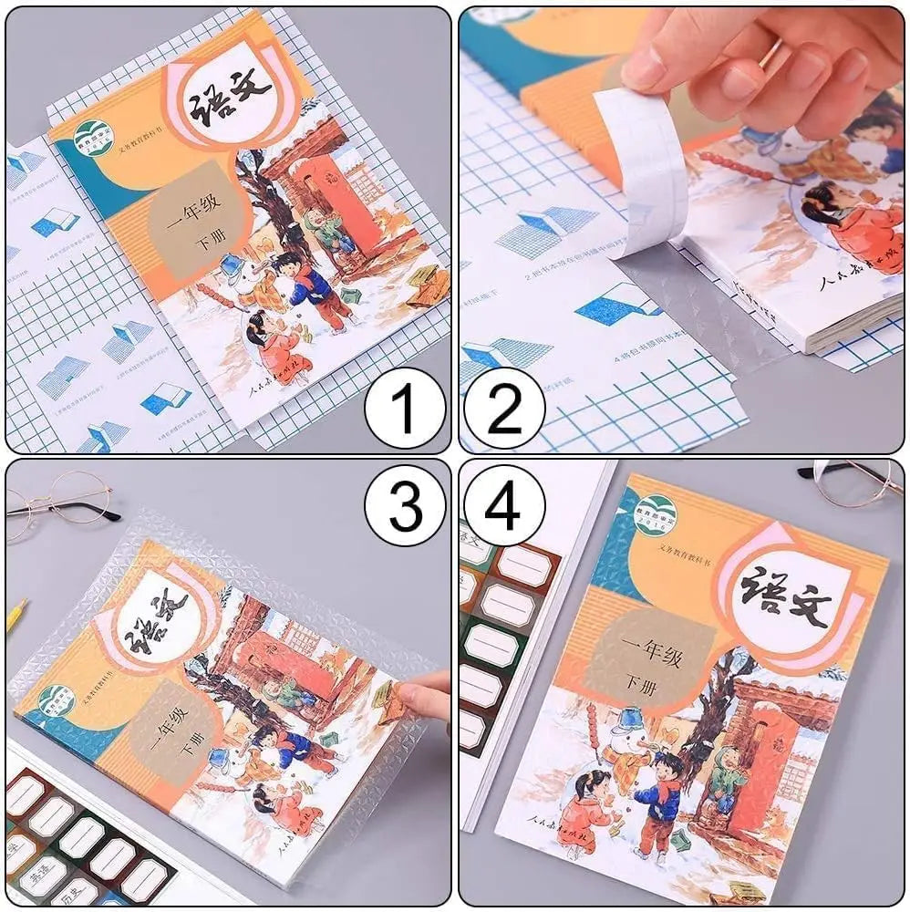 10-30Pcs A4/16K/22K Matte Clear Self-adhesive Book Cover Wrap Waterproof Textbook Skin Sleeve Students Book Wrapping Supplies