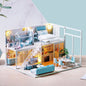 Doll House Kit 3D Wooden Mini DollHouse Assembly Building with Furniture Kit Toy For Birthday Gift 3D Puzzle Handmade Home Decor