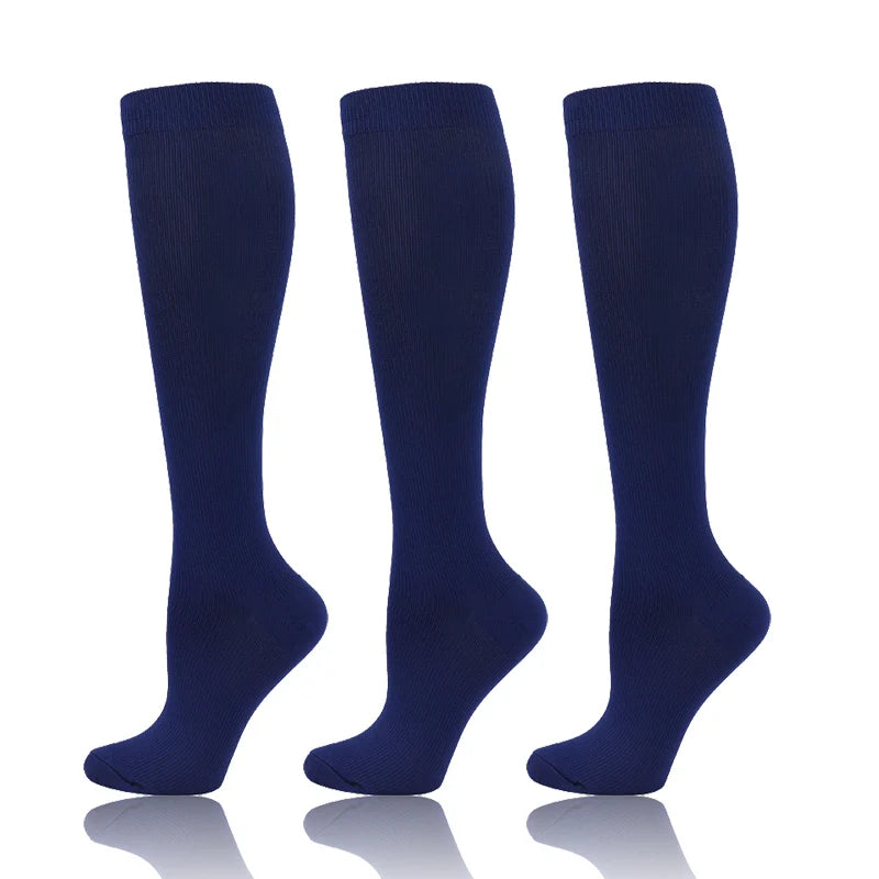 58 Styles 3 Pairs/Pack Compression Socks Knee High 30MmHg  Women Men Sports Socks Edema Diabetes Varicose Veins Running Socks