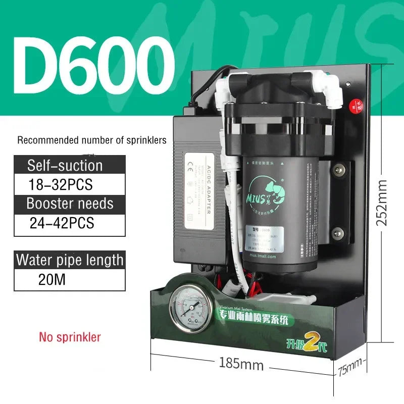 MIUS D Series Reptiles Fogger Humidifier 2 Generation Rainforest Silent Pump Fog Machine Greenhouse Rainforest Garden Spray