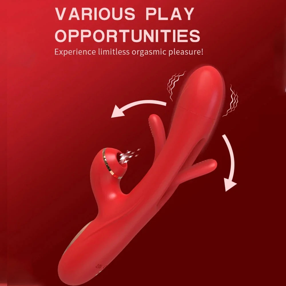Tapping Flapping Vibrator for Women Clitoris Clit Sucker Stimulator Powerful Sex Toy Woman Female Rabbit Sucking Vibrators