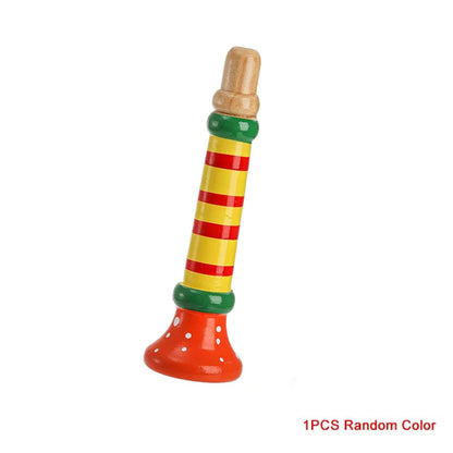 Wooden Music Instruments for Kids Rhythm Maracas Castanet Flute Jingle Bells Harmonica Trumpet Fiesta Carnival Party Favors