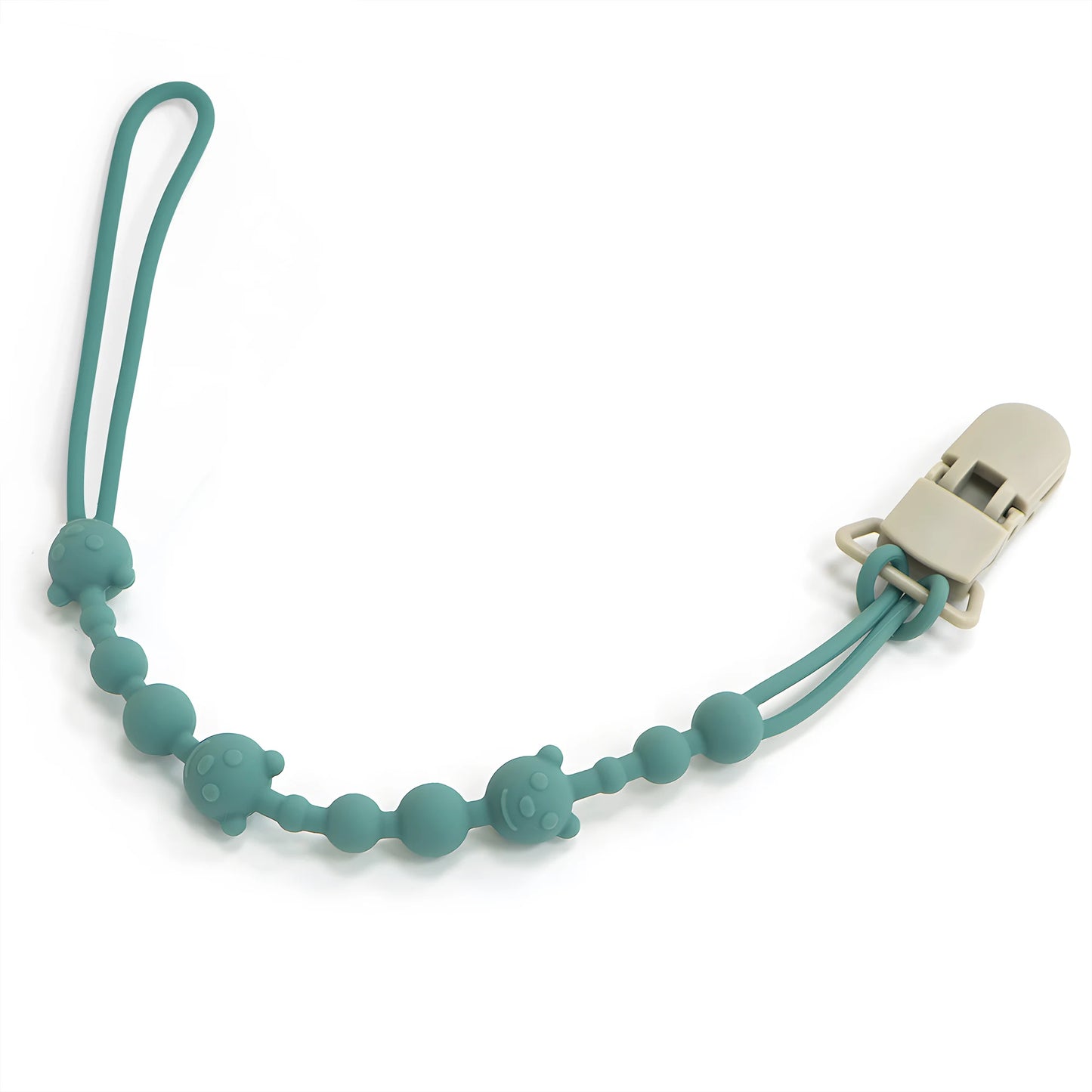 Soothing Pacifier Anti-chain Baby Stroller Teether Anti-loss Chain Baby Silicone Pacifier Clip Toy Biting Glue Lanyard