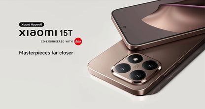 Xiaomi 15T 5G Smartphone Global Version 7.5mm Slim Body 6.83" AMOLED Display 120Hz MTK Dimensity 8400-Ultra CPU 5500mAh Leica Triple Camera Without Charger