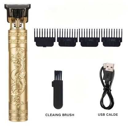 2025 T9 HairClipper Beard Shaving Body Hair Trimmer Clippers Electric Machine Men Haircut Machine  Barber ShaverDragon Carved