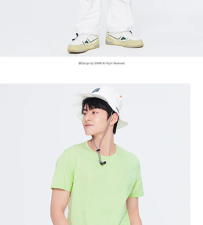 Semir Short Sleeve Men T-Shirt Cotton 2026 Summer New Man Clothing Thin And Versatile T Shirt Couples Solid Color Tops