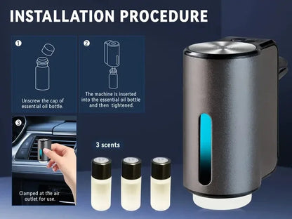 Car Air Freshener, Three Strengths Adjustable, Car Aromatherapy Machine, Portable Freshener Perfume Fragrance