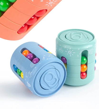 Multiple Functions Fidget Spinner Magic Colorful Beans Finger Spinning Relieves Stress Decompression Tool For Children And Adult