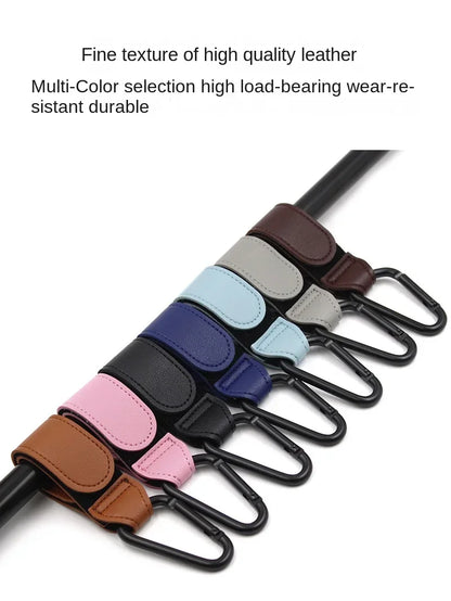Leather Baby Bag Stroller Hook Pram Rotate 1/2pcs 360 Degree Rotatable Cart Organizer Pram Hook Stroller Accessories