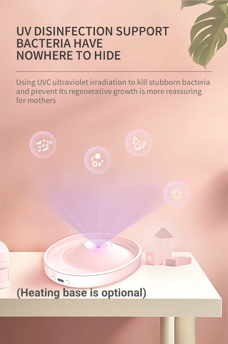 Hands-Free Wearable Breast Pump – Electric, BPA-Free, with Heating & UV Sterilizer | Wireless Upgrade Option