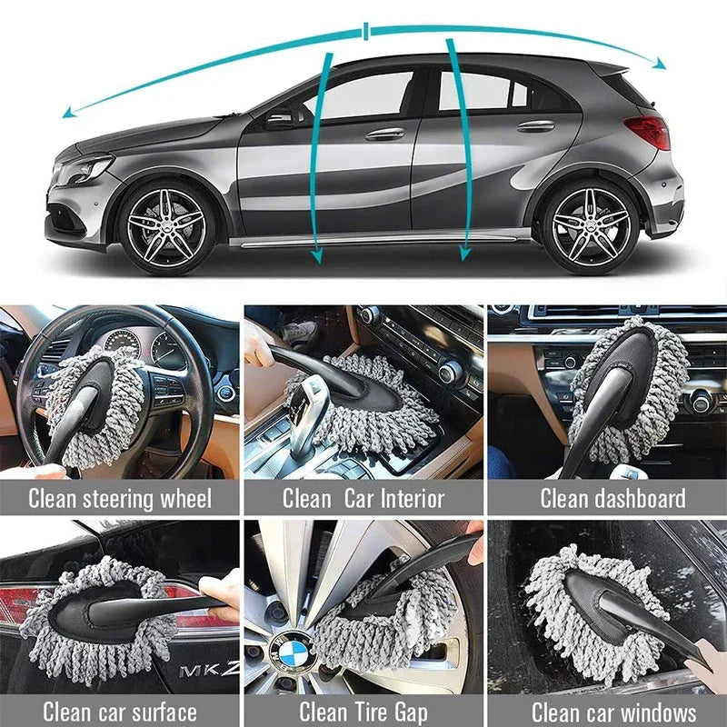 Universal Car Collector Cleaning Dusts Mop Bristles Strong Water Absorption Vehicle Cleaning Wax Mop Brush Car Wash