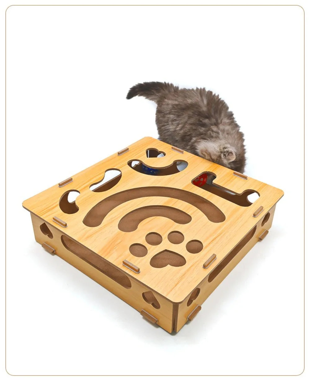 Durable With Bell Ball Cat Scratching Posts Interactive Maze Tunnel Interactive Cat Pet Entertainment Supplies for Kitten