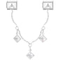 Tassel Chain Butterfly Flowers Star Moon Heart Zircon Italian Charm Links Fit 9mm Bracelet Stainless Steel DIY Jewelry Making