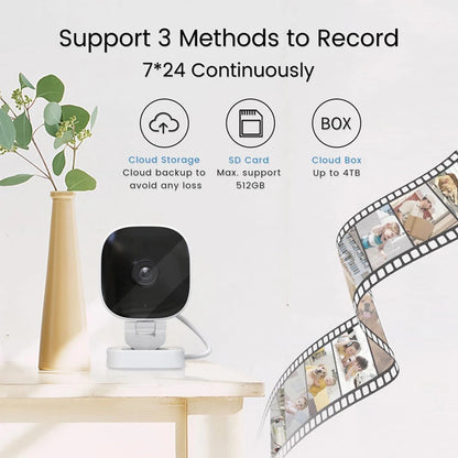 New WiFi Window Camera IP65 Full Color Night Vision Indoor Security Camera Replaces Outdoor Cam Through Window Surveillance