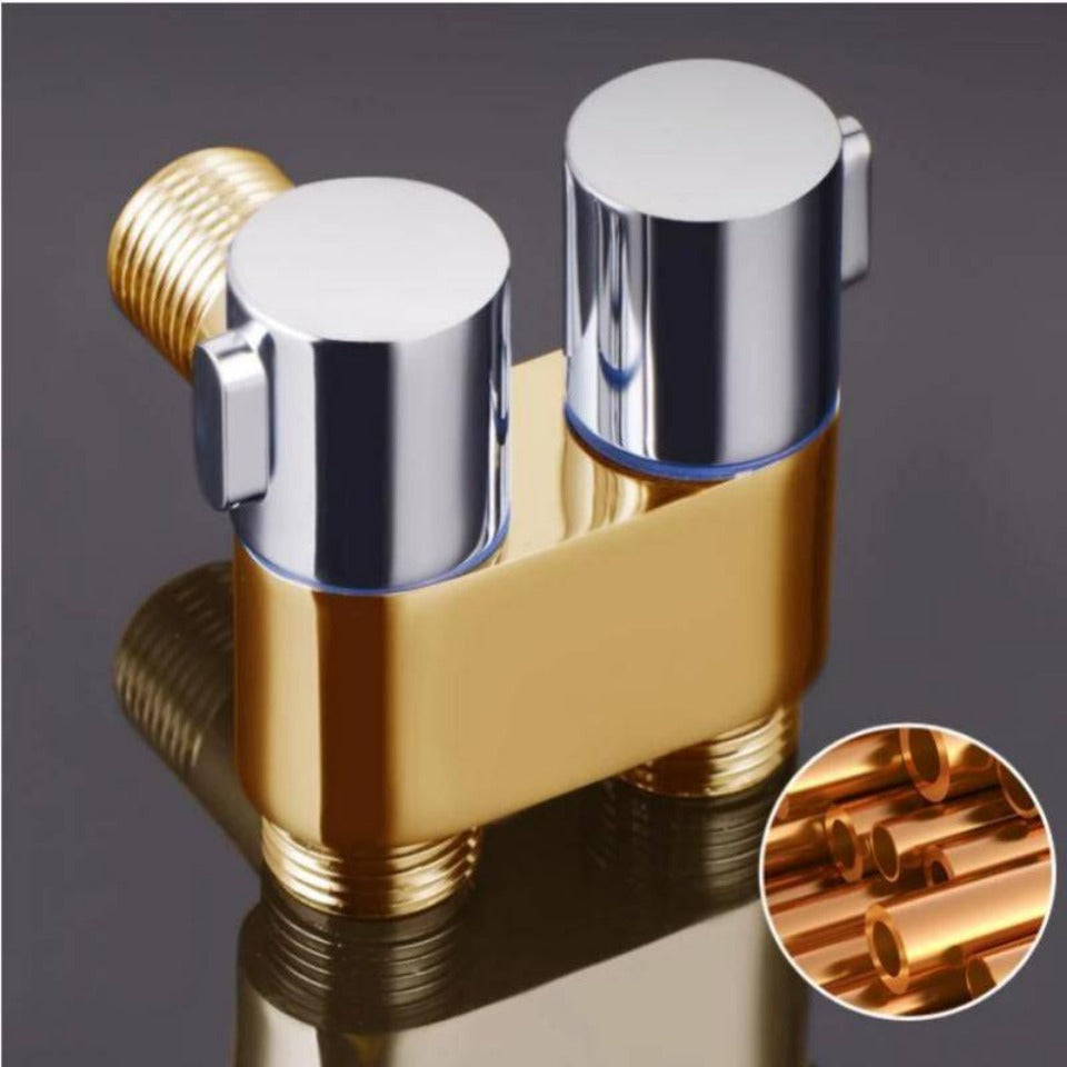 Bathroom Faucet Stainless Steel Washing Machine Water Faucet Double Outlet for Toilet Garden Hose Washing Machine Pet Bathing