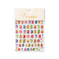 Line Flower Powder Blusher Love Heart High Quality Jelly Series Adhesive Nail Sticker Nail Art Decoration Decals Design T-2830