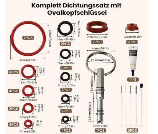O-Ring W/Oval Head Key Tool For J-ura Capresso/Impressa Machines Brew Group & Drainage Valve O-Ring Fits Most Jura C, E, ENA