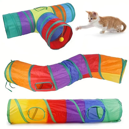 Cat Tunnel Foldable Tunnel Pet Supplies Cat S T Y Pass Play TunnelToy Breathable Drill Barrel for Indoor Loud Paper Pet Products
