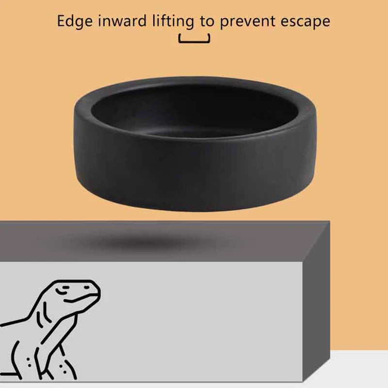 Reptile Food Ceramic Bowl Anti-Escape Ceramic Feeder Dish Reptile Water Bowl Ceramic Feed Bowl For Hermit Crab Gecko Chameleon