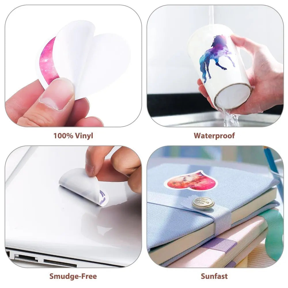 10/30/50pcs Vintage Transparent Postmark Stamp Stickers Decals Luggage Scrapbook Stationery Phone Suitcase Kids Sticker DIY Toys