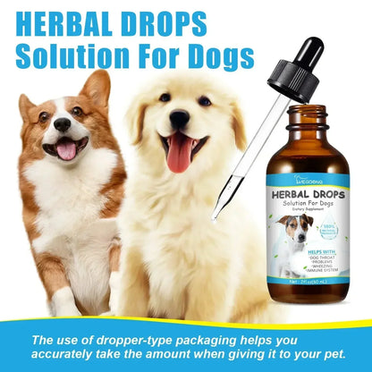 Pet Cough Relief Drops for Dogs, Soothing Throat Support for Sneezing, Natural Respiratory Aid Treat, Helps Immunity Daily Care