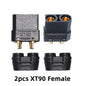 Amass XT90E-M Battery Connector XT90E Male Plug Gold-Plated Connector with PVC Protective Sleeve Dust Cap for RC Aircraft Drone
