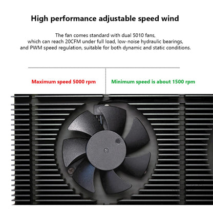 GPU Backplane Radiator Video Memory VRAM Radiator Panel Alloy Aluminum Heatsink Cooling Fan Panel for RTX 3090 3080 3070 Series