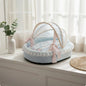 Princess Design Feline Bed Breathable Semi Enclosed Pet Bed Cradle Pet Nest Soft Lace Trim for Cats