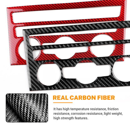 Real Soft Carbon Fiber Sticker For Seat Leon MK3 2013 2014 2015 2016 2017 2018 2019 2020 LHD RHD Car Central AC Button Interior