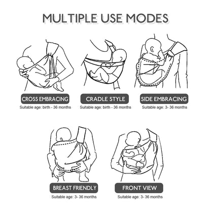 Portable Baby Carrier Wrap Toddler Accessories Multifunctional Strap Infant Bag Adjustable Shoulder Baby Carriers Sling for Kid