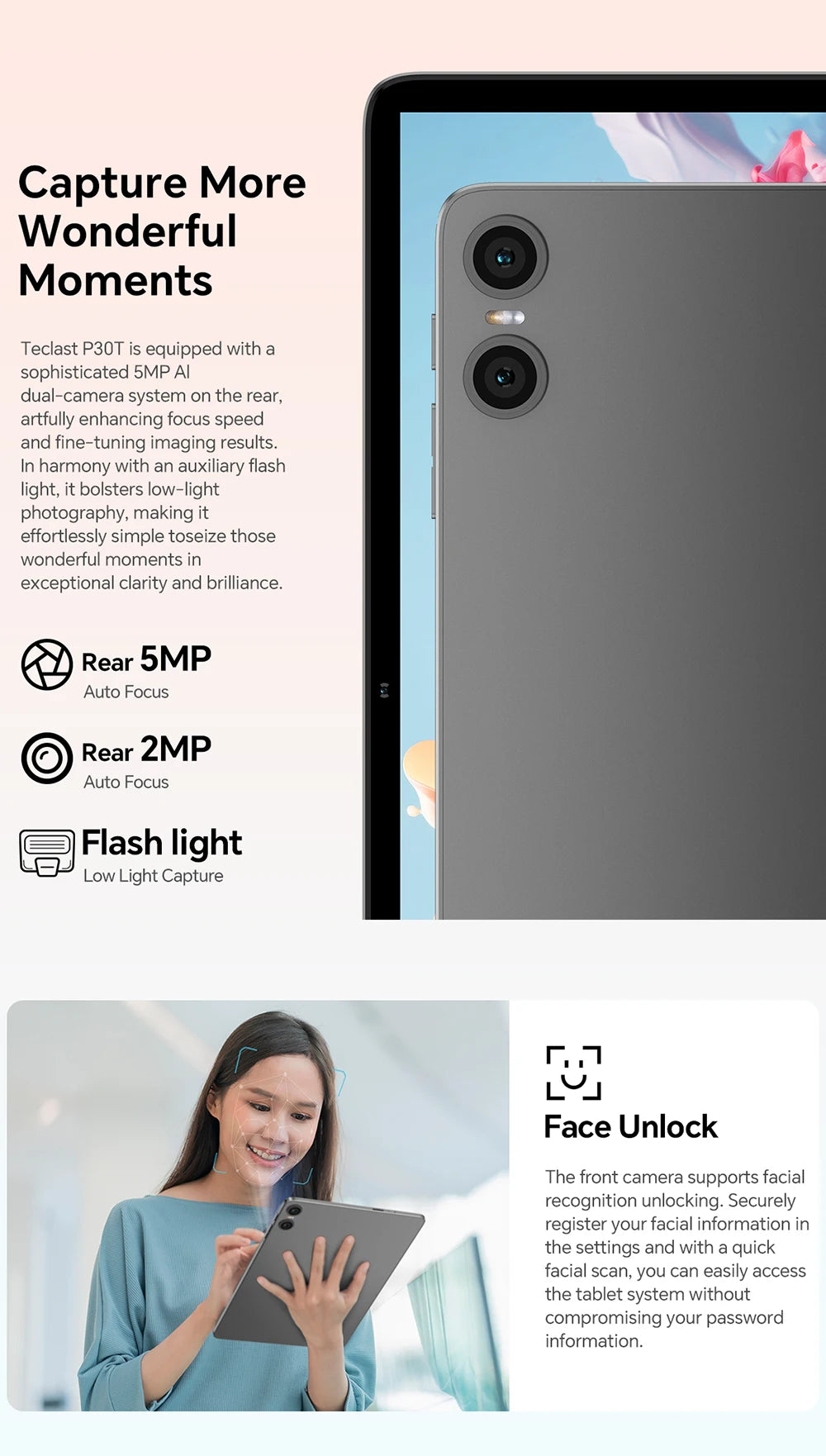 Teclast P30T Case 10.1" Tablet Ai Gemini Android 16 16Gb(3Gb+13Gb Expansion) Ram 128Gb Rom T7250 8-Core All-In-One Keyboard/Case/Mouse/Stylus/Earphones/Tablet Stand