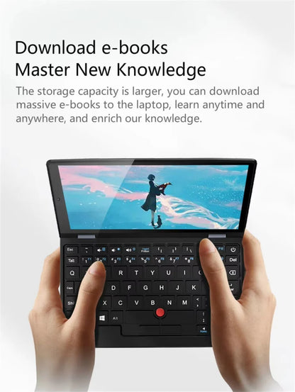 7 inch Pocket Laptop N95 Notebook Touch Screen Portable Netbook Win 11 Pro 8GB 16GB+1TB Mini PC Micro Computer Bluetooth 4.2