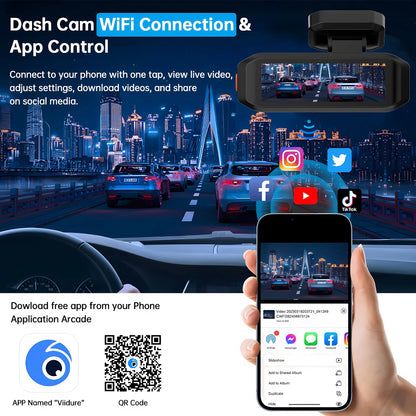 4K 3840*2160P Dash Cam WiFi GPS ADAS Front 4K Rear 2.5K DVR Video Recorder 24H Night Vision Dashcam Car Camera For Car Black Box
