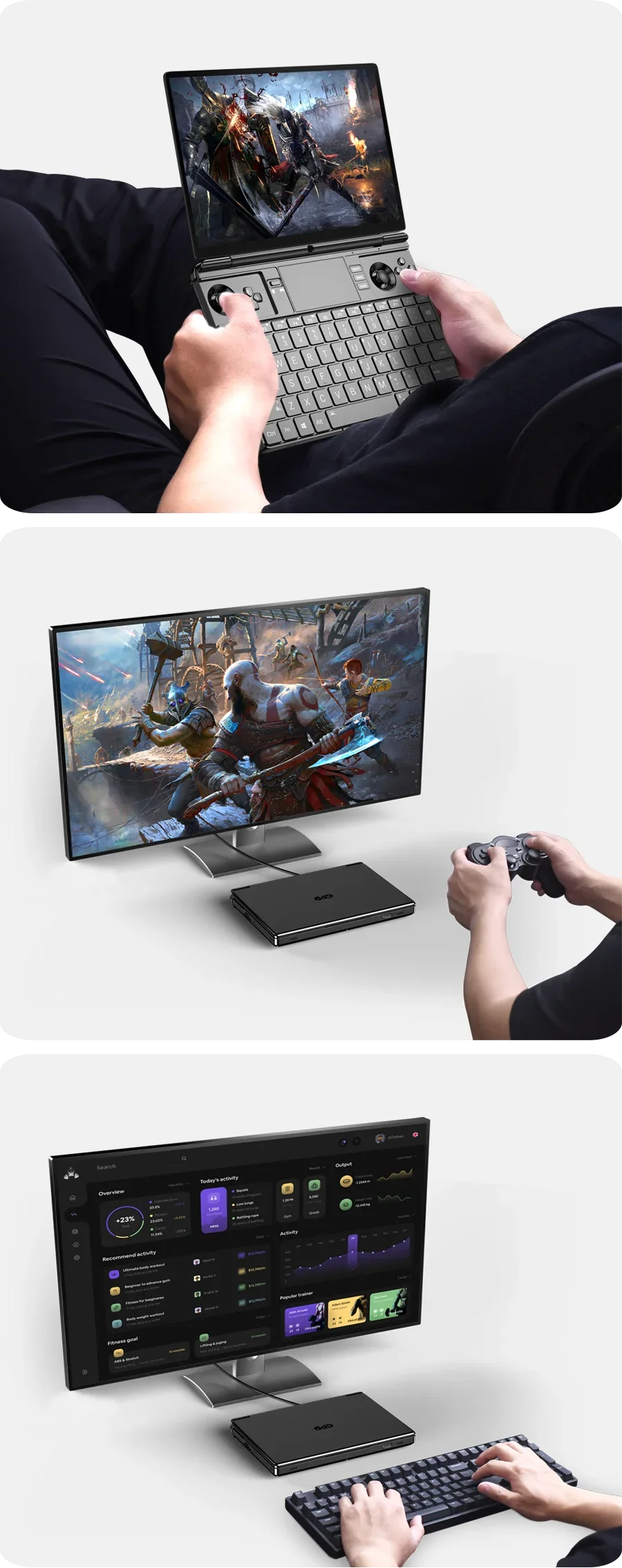 Fierce Ultra GPD 2025 WIN Max 2 Gaming Laptop - 32GB RAM 1TB/2TB SSD AMD 8840U CPU AI9 HX370 Mini PC for High-Performance Comput