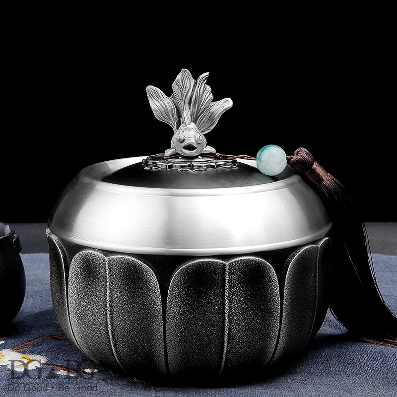 Fish Pure Tin Urn Ashes For Human Large Capacity Cremation Urns Ash Casket Funeral Keepsake Memory Souvenirs Gift Custom
